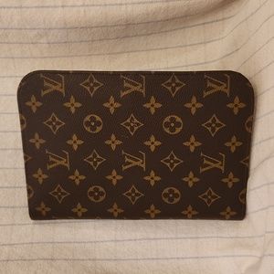 Auth Louis Vuitton Portfolio Monogram Agenda Calendar COVER Vintage Zippered
